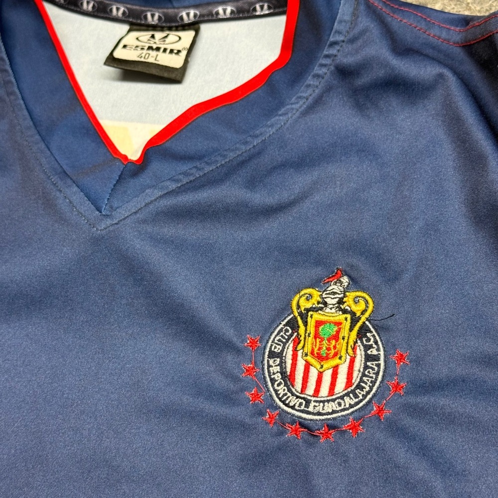 Esmir Chivas de Guadalajara Soccer Jersey Navy Blue Tolteca Sol Mens Large - Picture 5 of 11